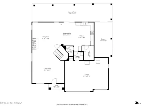 Floorplan - 3703 E Capriole Pl, Tucson, AZ 85739 photo 1 of 2