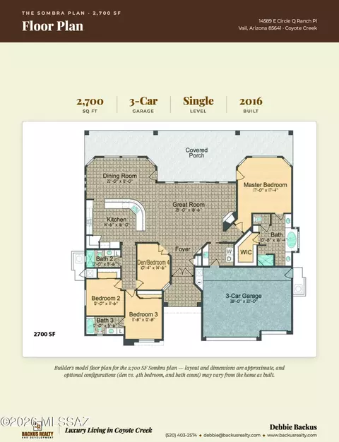 Floorplan - 14589 E Circle Q Rnch, Vail, AZ 85641 photo 1 of 1