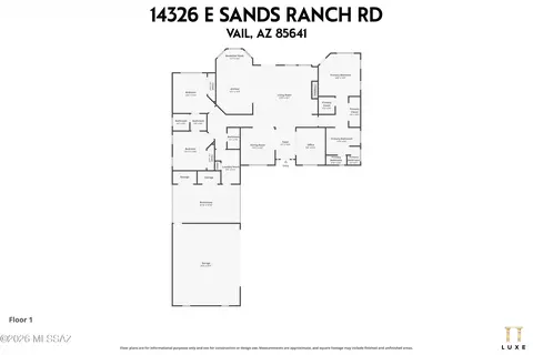 Floorplan - 14326 E Sands Ranch Rd, Vail, AZ 85641 photo 1 of 1