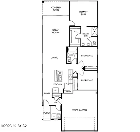 Floorplan - 6830 W Sweetshade Ln, Tucson, AZ 85757 photo 1 of 1