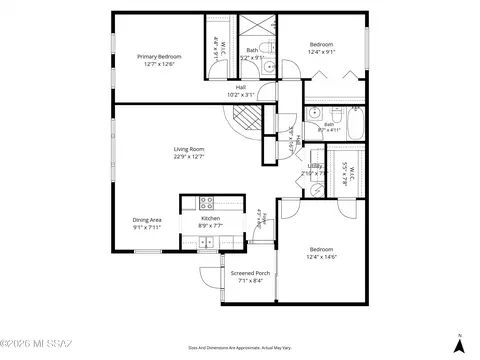 Floorplan - 660 E River Rd #J, Tucson, AZ 85704 photo 1 of 1