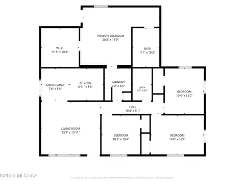 Floorplan - 4844 E Hampton St, Tucson, AZ 85712 photo 1 of 1