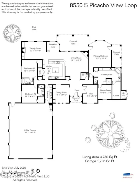 Floorplan - 8550 S Picacho View Loop, Vail, AZ 85641 photo 2 of 2