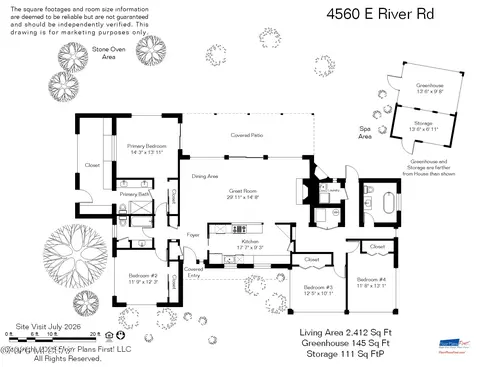 Floorplan - 4560 E River Rd, Tucson, AZ 85718 photo 1 of 1
