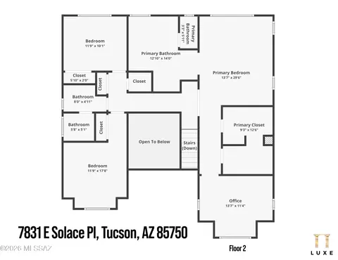 Floorplan - 7831 E Solace Pl, Tucson, AZ 85750 photo 1 of 3