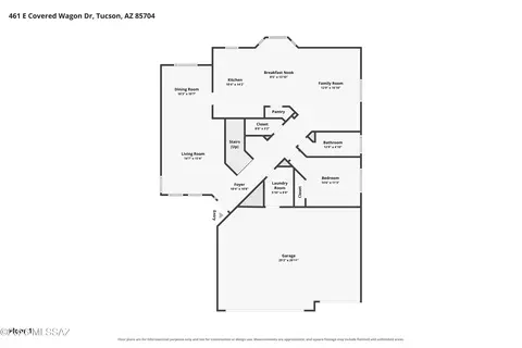 Floorplan - 461 E Covered Wagon Dr, Tucson, AZ 85704 photo 2 of 3