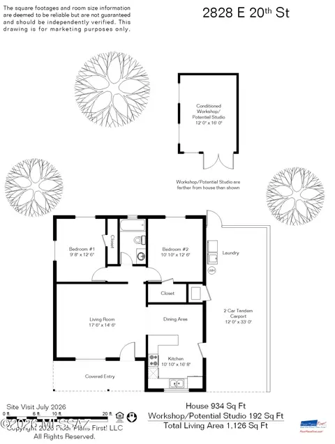 Floorplan - 2828 E 20th St, Tucson, AZ 85716 photo 1 of 2