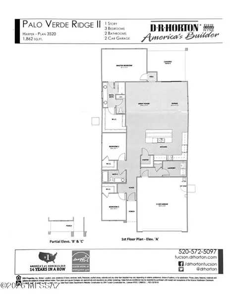 Floorplan - 12071 E Domnitch Dr, Vail, AZ 85641 photo 1 of 1