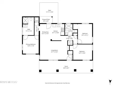 Floorplan - 4356 E 15th St, Tucson, AZ 85711 photo 1 of 2