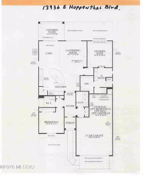 Floorplan - 13936 E Huppenthal Blvd, Vail, AZ 85641 photo 1 of 2