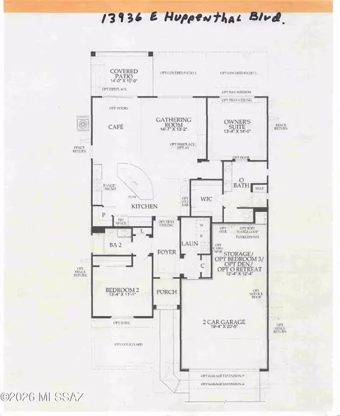 Floorplan - 13936 E Huppenthal Blvd, Vail, AZ 85641 photo 2 of 2