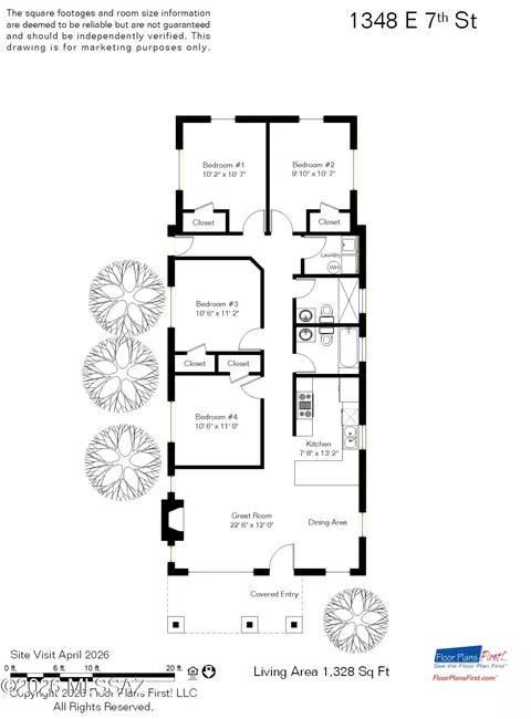 Floorplan - 1348 E 7th St, Tucson, AZ 85719 photo 1 of 1