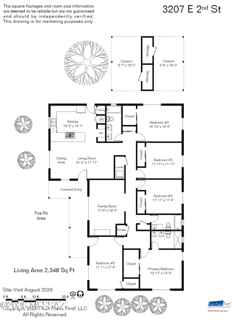 Floorplan - 3207 E 2nd St, Tucson, AZ 85716 photo 2 of 2