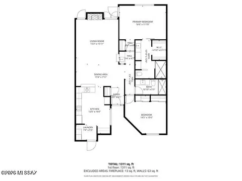 Floorplan - 5829 N 24th Pl, Phoenix, AZ 85016 photo 1 of 4