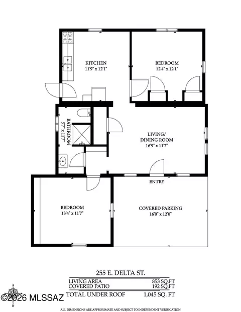 Floorplan - 255 E Delta Rd, Tucson, AZ 85706 photo 1 of 1