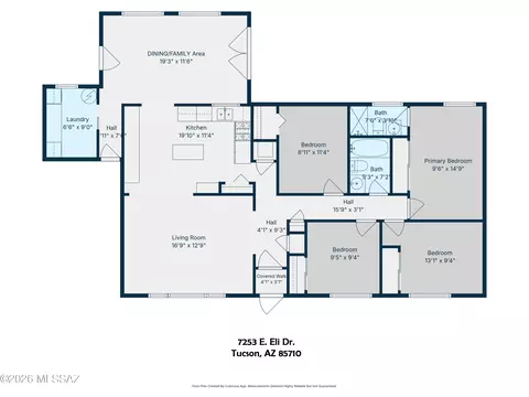 Floorplan - 7253 Eli Dr, Tucson, AZ 85710 photo 1 of 1