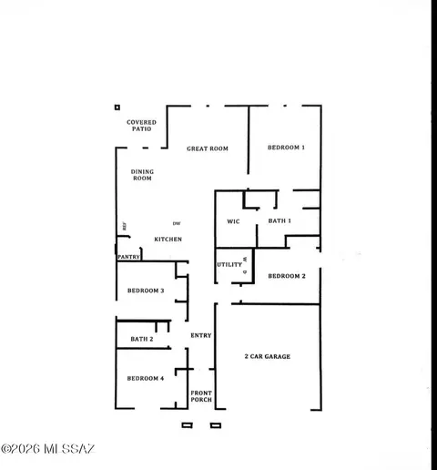 Floorplan - 12834 E Russo Dr, Vail, AZ 85641 photo 1 of 1