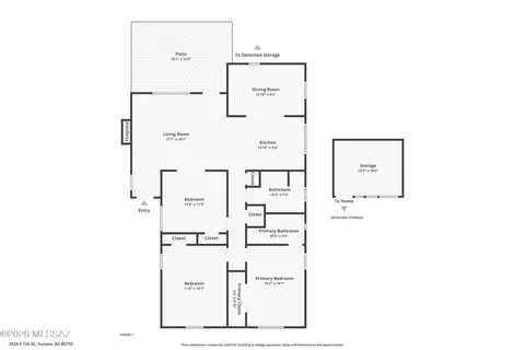 Floorplan - 2520 E 7th St, Tucson, AZ 85716 photo 2 of 2