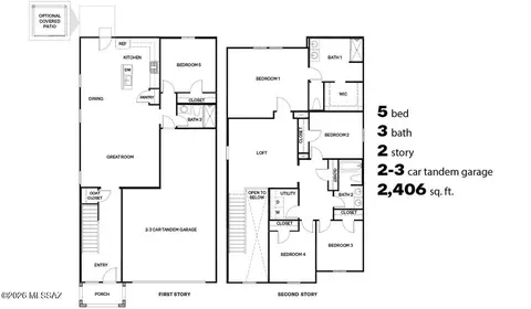 Floorplan - 12341 E Morris Carson Dr, Vail, AZ 85641 photo 1 of 1