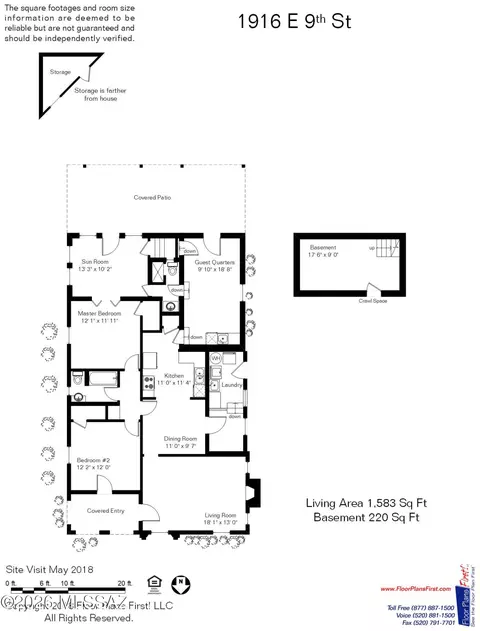 Floorplan - 1916 E 9th St, Tucson, AZ 85719 photo 1 of 2