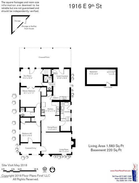 Floorplan - 1916 E 9th St, Tucson, AZ 85719 photo 2 of 2