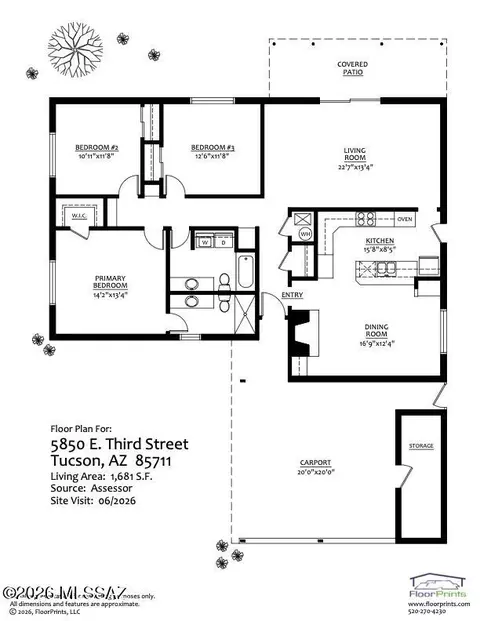 Floorplan - 5850 E 3rd St, Tucson, AZ 85711 photo 1 of 1