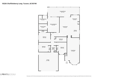 Floorplan - 10226 E Buffaloberry Loop, Tucson, AZ 85748 photo 1 of 1