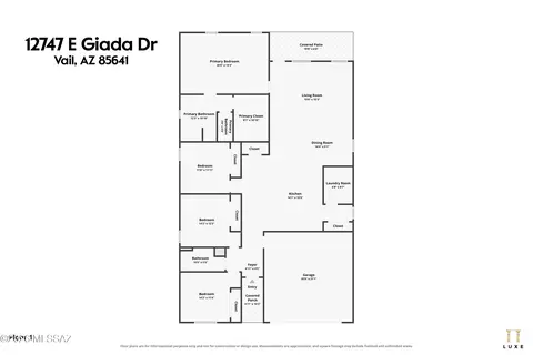 Floorplan - 12747 E Giada Dr, Vail, AZ 85641 photo 1 of 1