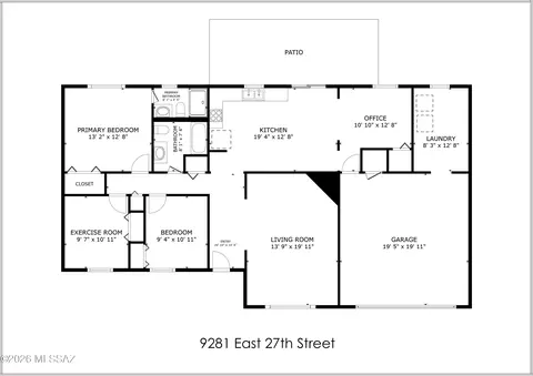 Floorplan - 9281 E 27th St, Tucson, AZ 85710 photo 2 of 2