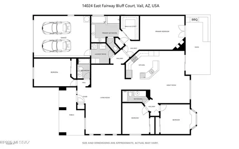 Floorplan - 14024 E Fairway Bluff Ct, Vail, AZ 85641 photo 3 of 3