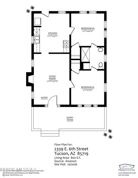Floorplan - 2339 E 6th St, Tucson, AZ 85719 photo 1 of 1