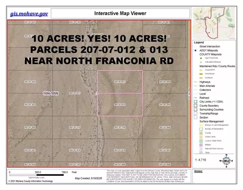 207-07 N 012 013 N Near Franconia Rd, Topock, AZ 86436