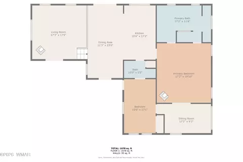 Floorplan - 2891 Antelope Trl, Overgaard, AZ 85933 photo 2 of 2
