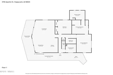 Floorplan - 3705 Apache Dr, Happy Jack, AZ 86024 photo 3 of 4