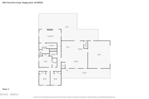 Floorplan - 856 Coconino Loop, Happy Jack, AZ 86024 photo 1 of 1