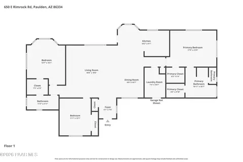 Floorplan - 650 E Rimrock Rd, Paulden, AZ 86334 photo 1 of 1