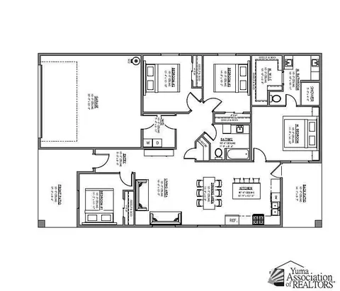 Floorplan - 7902 E 35 Pl, Yuma, AZ 85365 photo 1 of 1