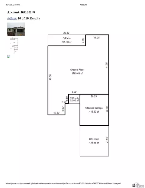 Floorplan - 11671 E 33 Way, Yuma, AZ 85367 photo 2 of 2