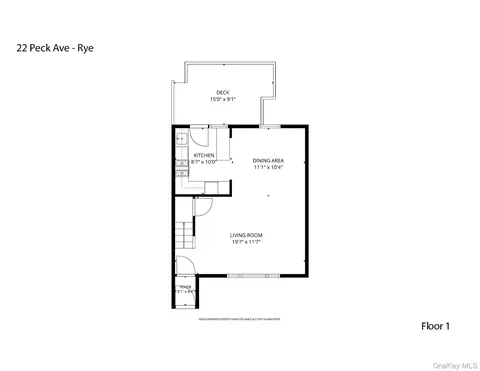 Floorplan - 2 Peck Ave #22B, Rye, NY 10580 photo 2 of 3