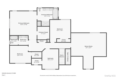 Floorplan - 60 Ball Rd, Warwick, NY 10990 photo 2 of 3