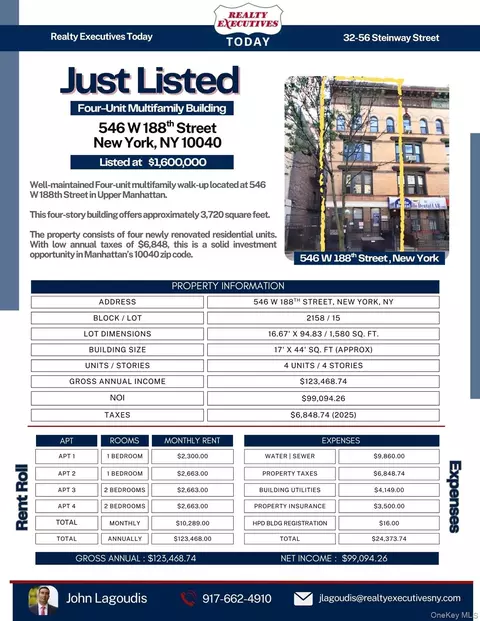 546 W 188th St, New York, NY 10040