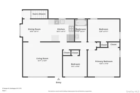 Floorplan - 37 Harper St, Patchogue, NY 11772 photo 1 of 3