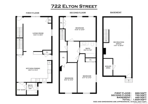 Floorplan - 722 Elton St, Brooklyn, NY 11208 photo 1 of 1