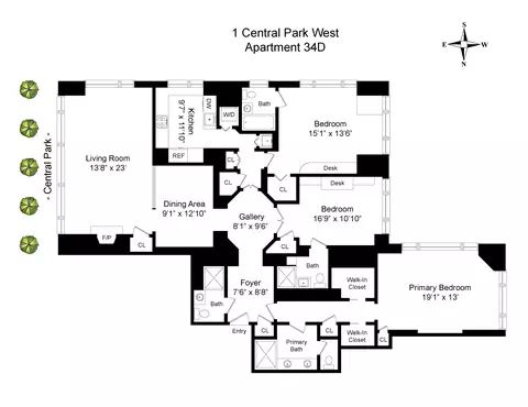1 Central Park W #34D, New York, NY 10023