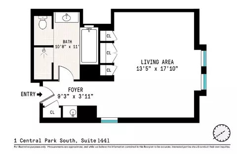 1 Central Park S #1441, New York, NY 10019