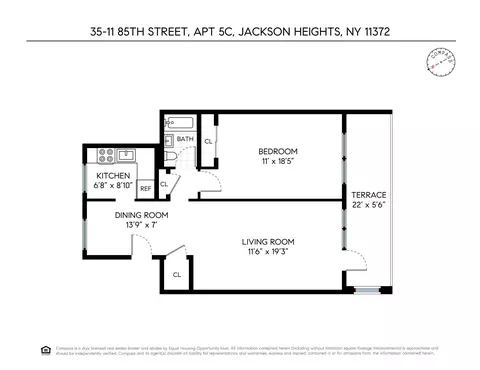 35-11 85th St #5C, Jackson Heights, NY 11372