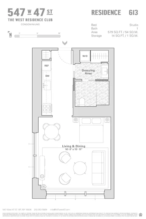 547 W 47th St #613, New York, NY 10036