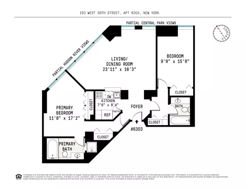 150 W 56th St #6303, New York, NY 10019