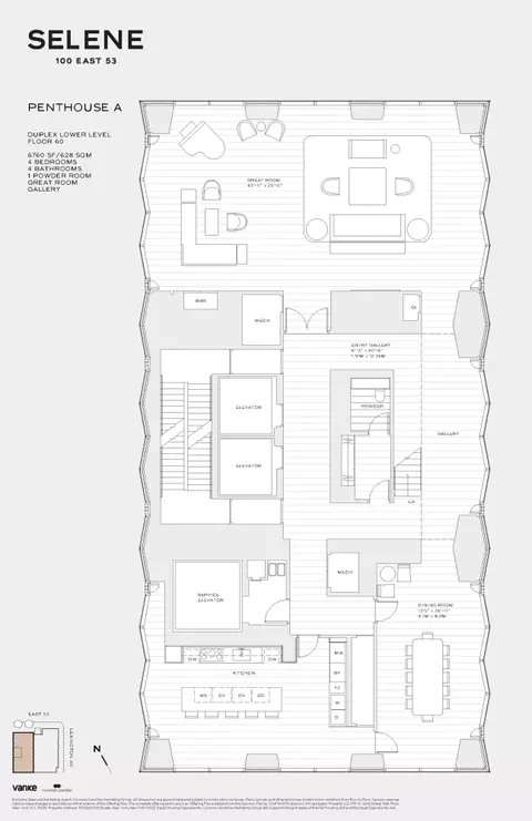 100 E 53rd St #PH, New York, NY 10022