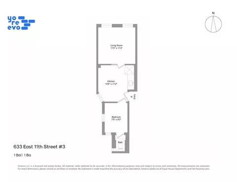 633 E 11th St #3, New York, NY 10009